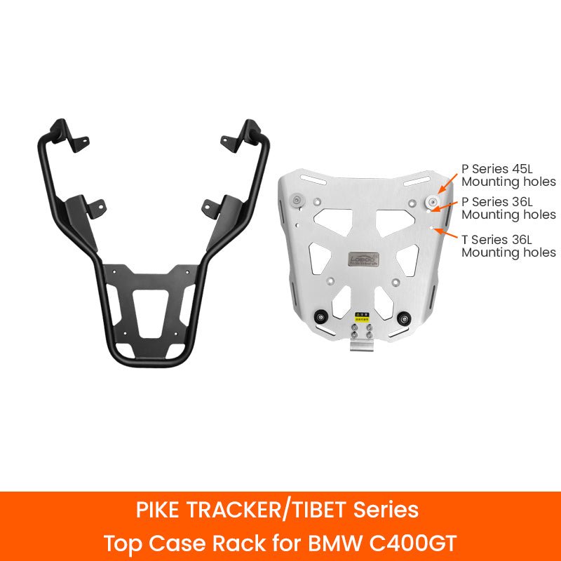 11.6.01101.001.11 | Loboo | BMW C400 GT (2018-) Top Case Rack (Enhanced Version) | LOBOO JPT101W-BK | Fits P45T P36T T36T C40T
