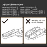 LOBOO Wide Foot Peg Enlargers for BMW R1300GS, R1250GS & F750GS | CNC Aluminum Footrest Extension