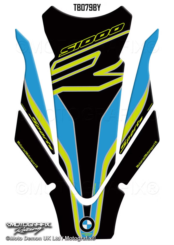 Motografix | Motografix BMW S1000R 2025 3D Gel Tank Pad - Black / Dark Grey
