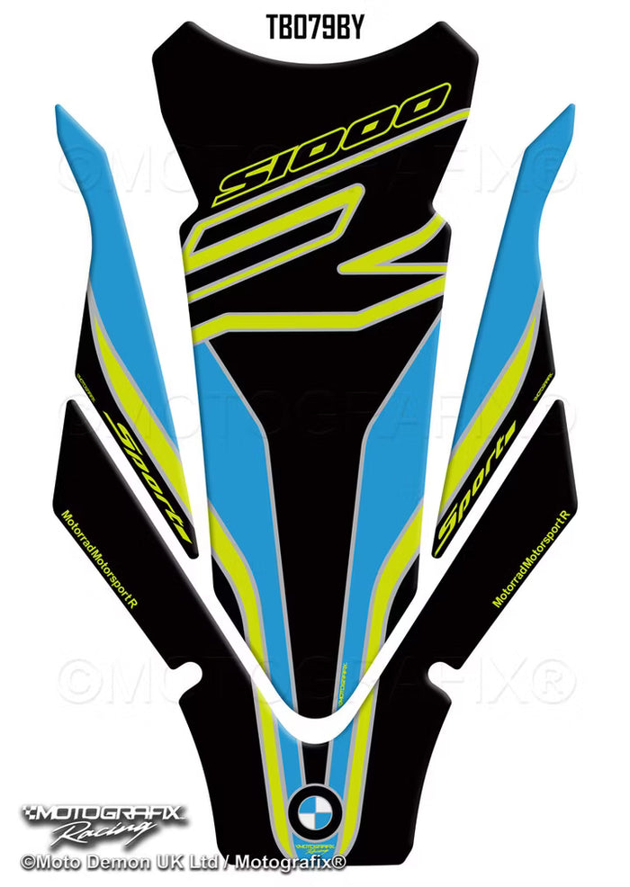 Motografix | Motografix BMW S1000R 2025 3D Gel Tank Pad - Black / Dark Grey