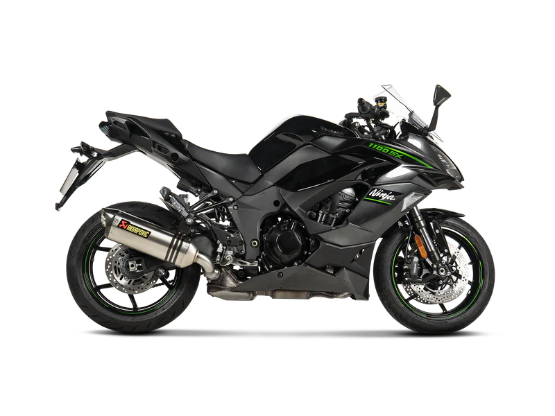 S-K10SO32-HRT | AKRAPOVIC | Kawasaki Ninja 1100SX 2025-26 Slip-On Line (Titanium)