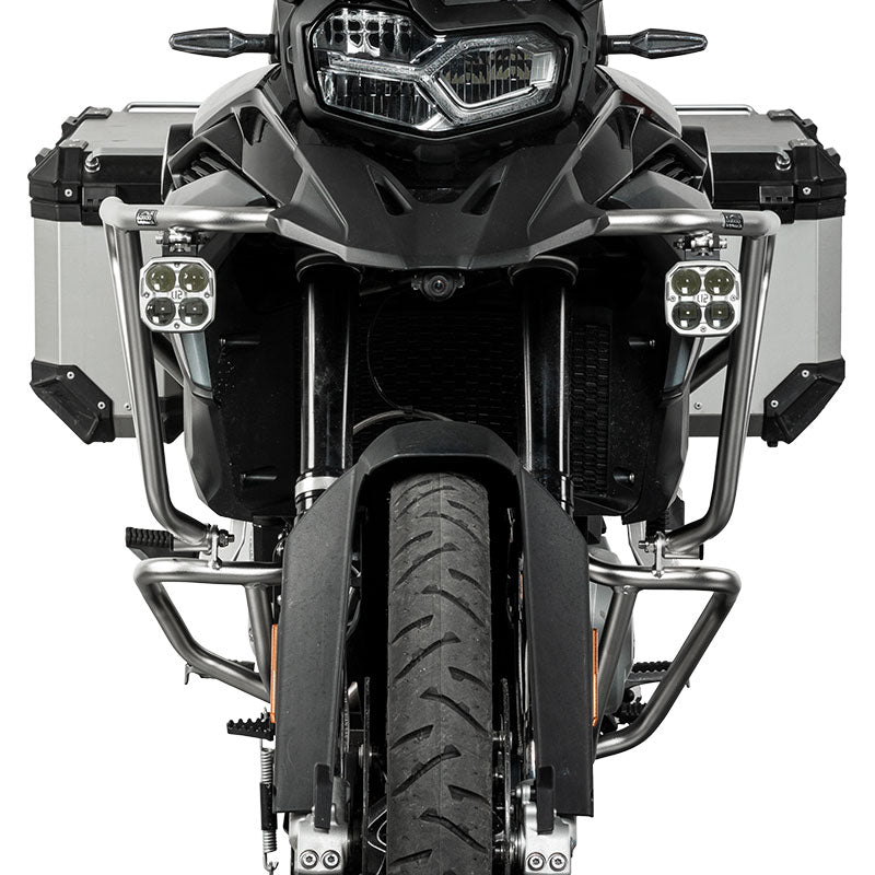 LOBOO | LOBOO Crash Bars for F800GS (24-) | Stainless Steel Engine Guard with Light Mount