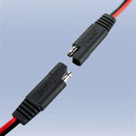 LOBOO CSAE-19 SAE Quick-Connection Cable - 18AWG Fused Battery Lead for Motorcycle Chargers, Tenders & Air Pumps - IPX5 Waterproof - 20"/47" Length