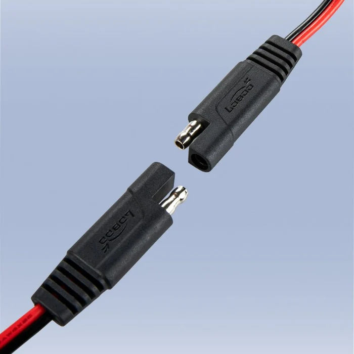 LOBOO CSAE-19 SAE Quick-Connection Cable - 18AWG Fused Battery Lead for Motorcycle Chargers, Tenders & Air Pumps - IPX5 Waterproof - 20"/47" Length