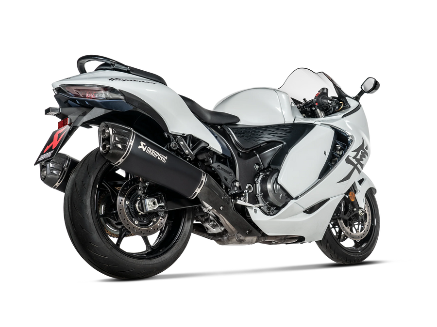 S-S13SO4-HRAATBL | AKRAPOVIC EXHAUST | Suzuki GSX-1300R Hayabusa 2025-2026 Titanium Slip-On Line Exhaust System