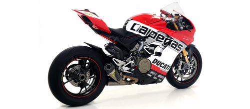 ARROW EXHAUST | Ducati Panigale V4 / V4S 2018-19 | Titanium Works silencers (right and left) with carby end cap | 71146PK