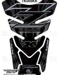 Kawasaki Z Series Z750 / Z1000 Black / Silver Motorcycle Tank Pad Protector Motografix 3D Gel TK009K