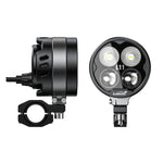 L11 Motorcycle Auxiliary Lights – 15000LM High/Low Beam with 3 Warning Modes, IP68 Waterproof, Intelligent Temp Control (Pair)