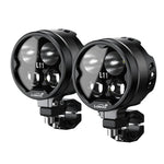 L11 Motorcycle Auxiliary Lights – 15000LM High/Low Beam with 3 Warning Modes, IP68 Waterproof, Intelligent Temp Control (Pair)