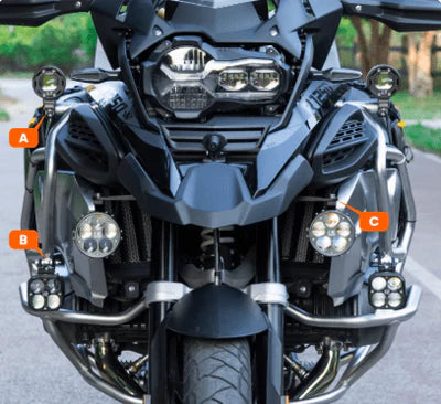 LOBOO Auxiliary Lights Mount for BMW R1250GS ADV/R1200GS ADV
