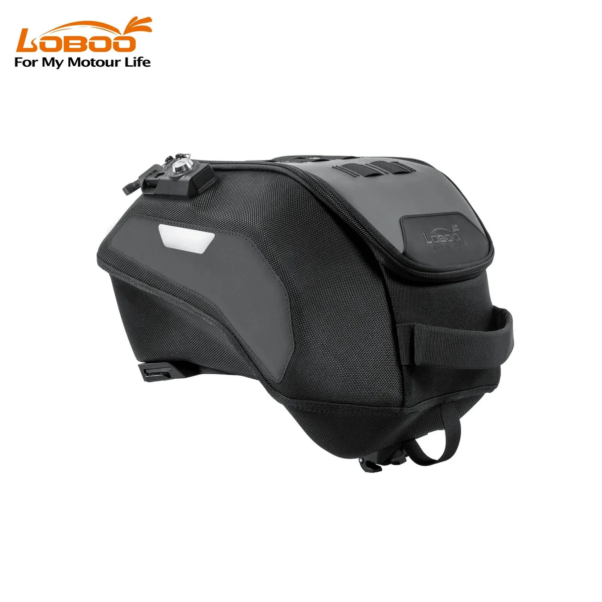 BTB13BK  | LOBOO | LOBOO Motorcycle Tank Bag with Anti-Theft Quick-Release System and Rain Cover, Custom Fit for BMW R1300GS Adventure Original Mounting Points