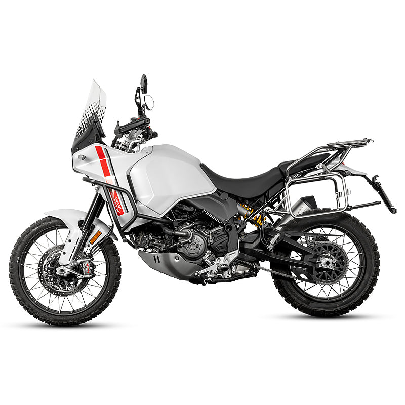 LOBOO | LOBOO Crash Bar for Ducati Desert X (2023+) | 304 Stainless Steel Engine Guard & Aux Light Mount