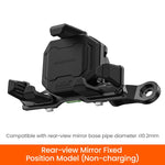 LOBOO | PH06  Phone Holder  Rear-View Mirror Fixed Position Model With Non Charging Module   Anti-Vibration Phone Mount - Magnetic Damping  Aluminum Motorcycle Holder (Fits 4.7"-7.2" Phones)