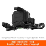 LOBOO | PH06  Phone Holder  Rear-View Mirror Fixed Position Model With Charging Module   Anti-Vibration Phone Mount - Magnetic Damping  Aluminum Motorcycle Holder (Fits 4.7"-7.2" Phones)