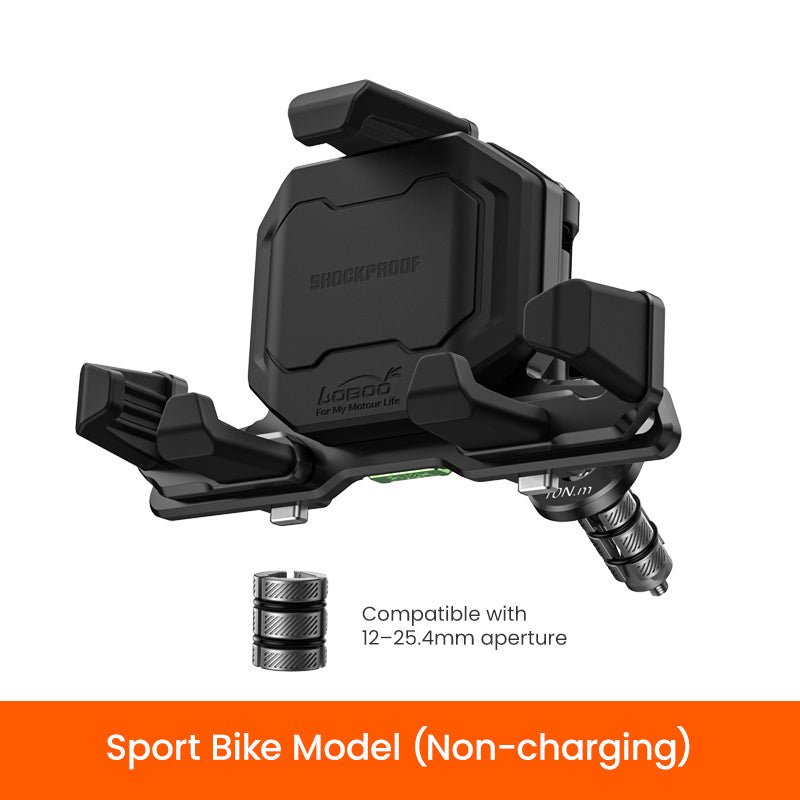 LOBOO | LOBOO PH06  Phone Holder Sport Bike Model With Wireless Charging Anti-Vibration Phone Mount - Magnetic Damping