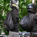 LOBOO Portable Helmet Storage Bag (BHB01BK) | Foldable Nylon Backpack for Motorcycle Helmets