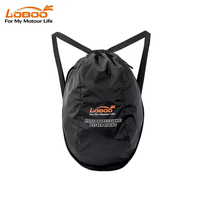 LOBOO Portable Helmet Storage Bag (BHB01BK) | Foldable Nylon Backpack for Motorcycle Helmets