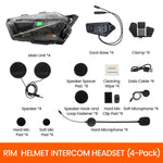 LOBOO | LOBOO R1M Motorcycle Intercom Helmet Headset 4 pack – 24-Rider Bluetooth Mesh, 60H, IP67