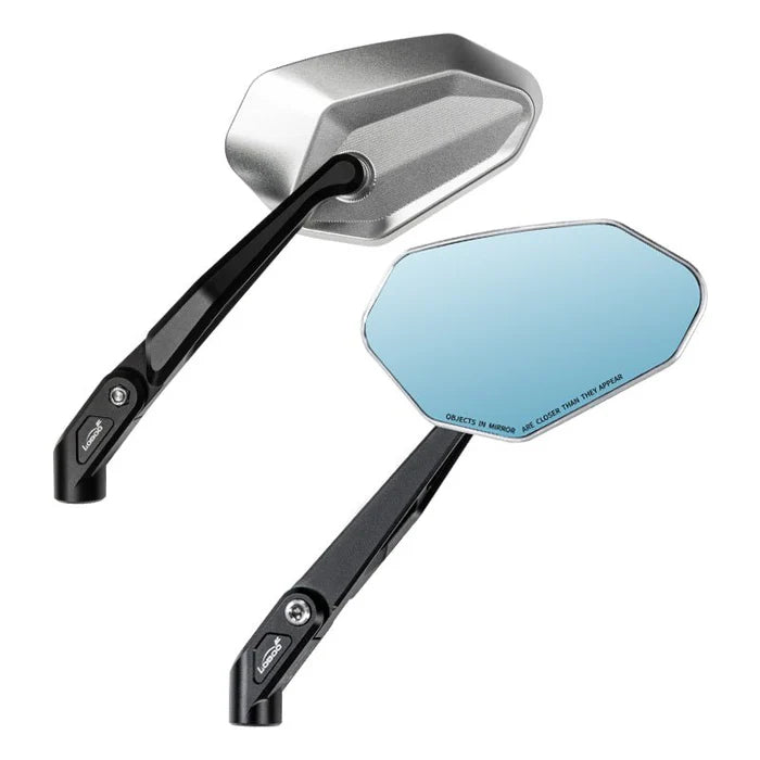 LOBOO RM02 CNC Foldable Mirrors for Adventure Bikes | Anti-Glare Wide Angle Lens