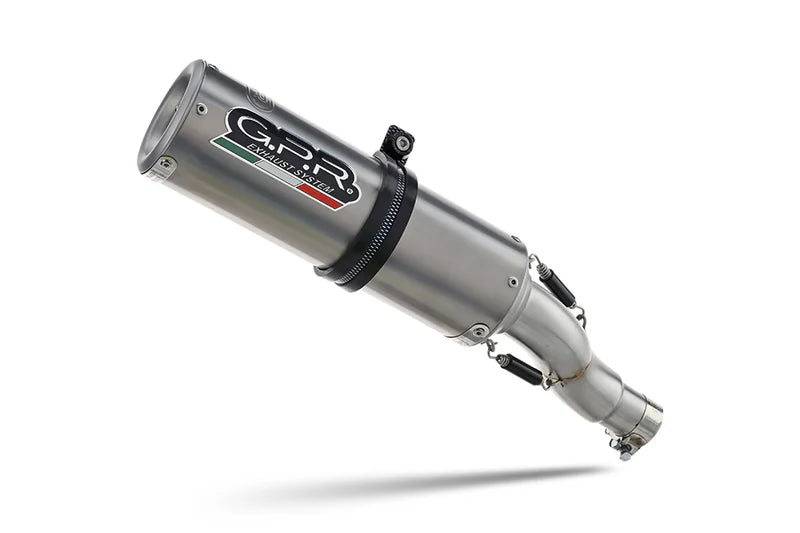 E5.K.174.M3.TN | G.P.R EXHAUST | KAWASAKI NINJA 400 2023-2024, M3 TITANIUM NATURAL, HOMOLOGATED LEGAL SLIP-ON EXHAUST INCLUDING REMOVABLE DB KILLER AND LINK PIPE