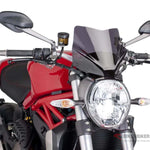 Naked New Generation Sport Windshield for Ducati Monster 821/797/1200 (2015-20) - Puig