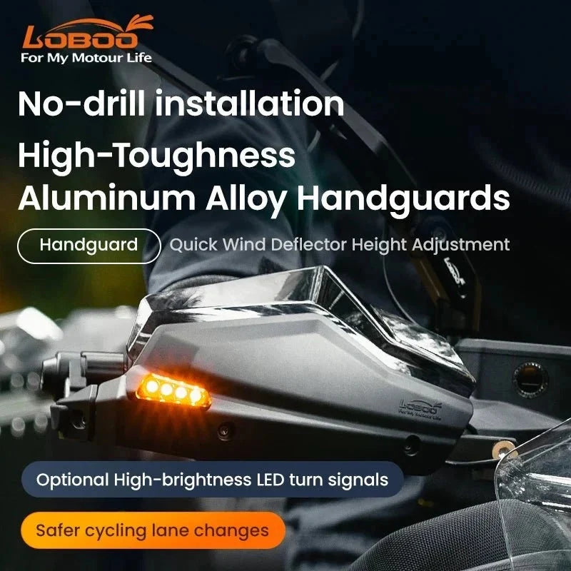 LOBOO | LOBOO Adjustable Aluminium Handguards with Wind Deflectors for BMW GS