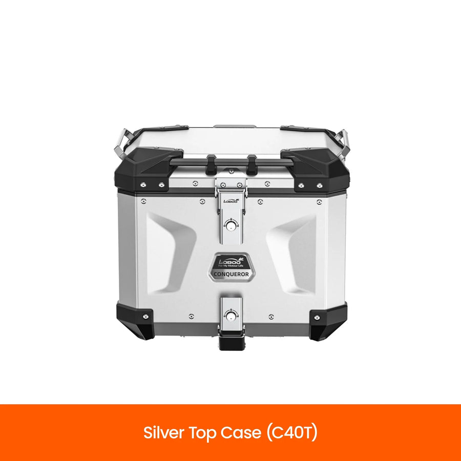 LOBOO | LOBOO CONQUEROR Aluminum Case System | C35L+C30R Side / C40T Top | Fits Aprilia, BMW, CFMOTO, DUCATI, Honda, KTM & More