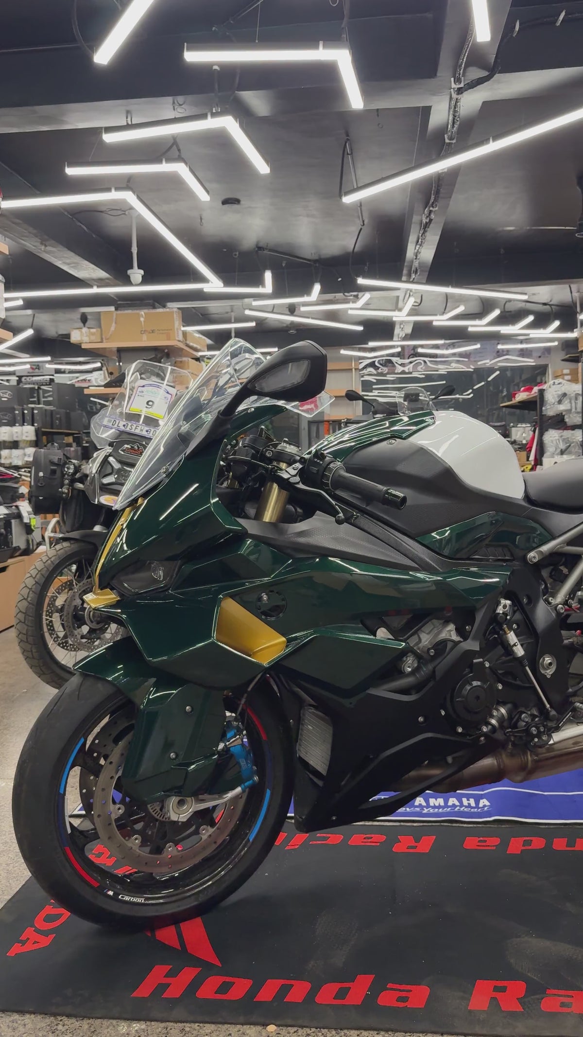 AXXON | BMW S1000RR British Racing Green & Gold Body Kit (2023–2026 Fitment)