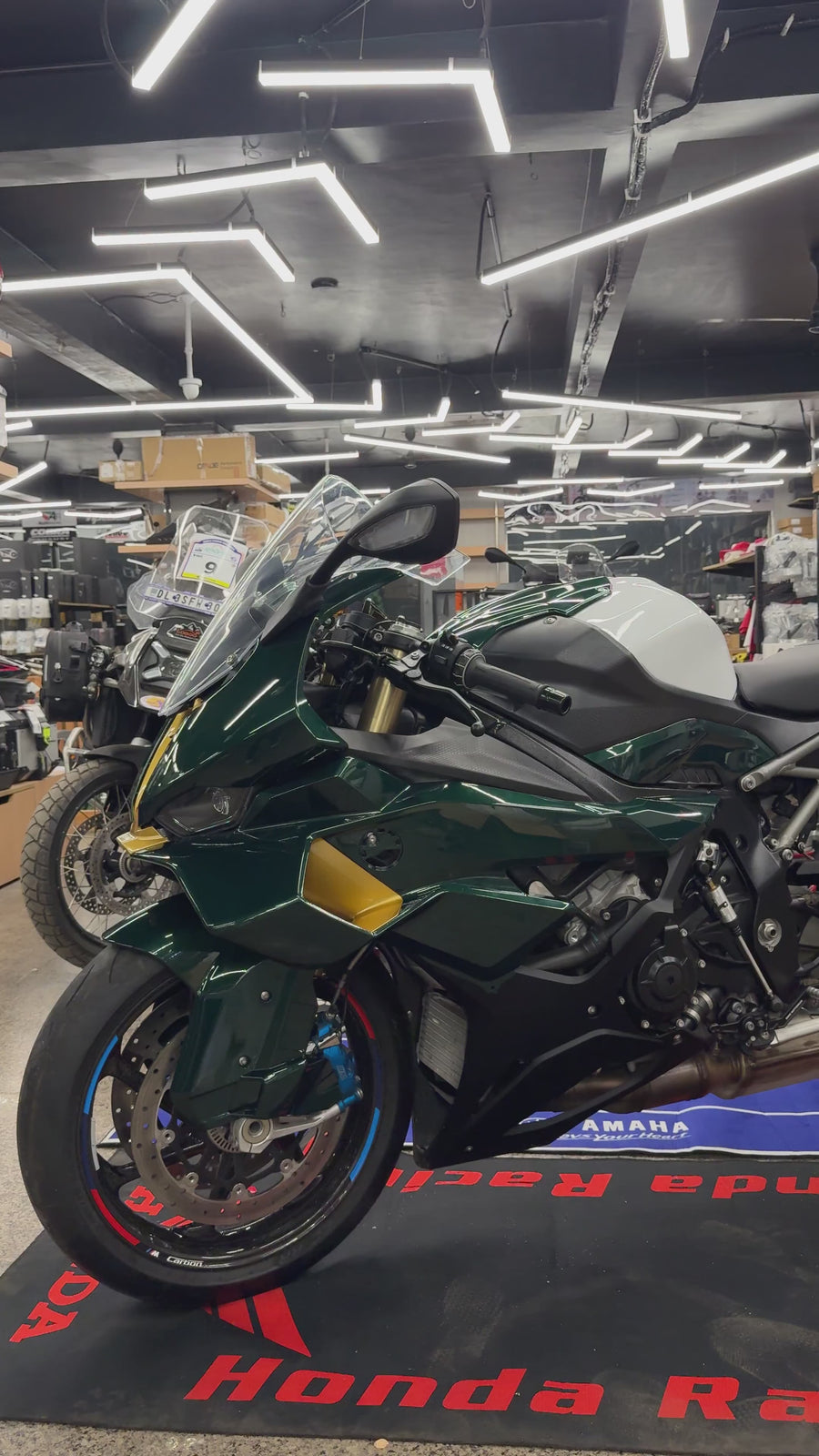 AXXON | BMW S1000RR British Racing Green & Gold Body Kit (2023–2026 Fitment)