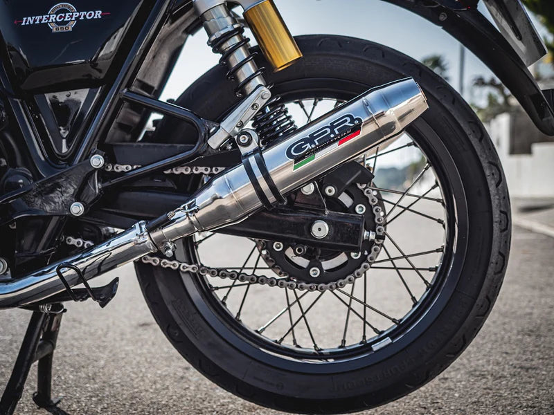ROY.11.IN.DE | G.P.R EXHAUST | ROYAL ENFIELD INTERCEPTOR 650 2021-2024, DEEPTONE INOX, DUAL HOMOLOGATED LEGAL SLIP-ON EXHAUST INCLUDING REMOVABLE DB KILLERS, LINK PIPES AND CATALYSTS