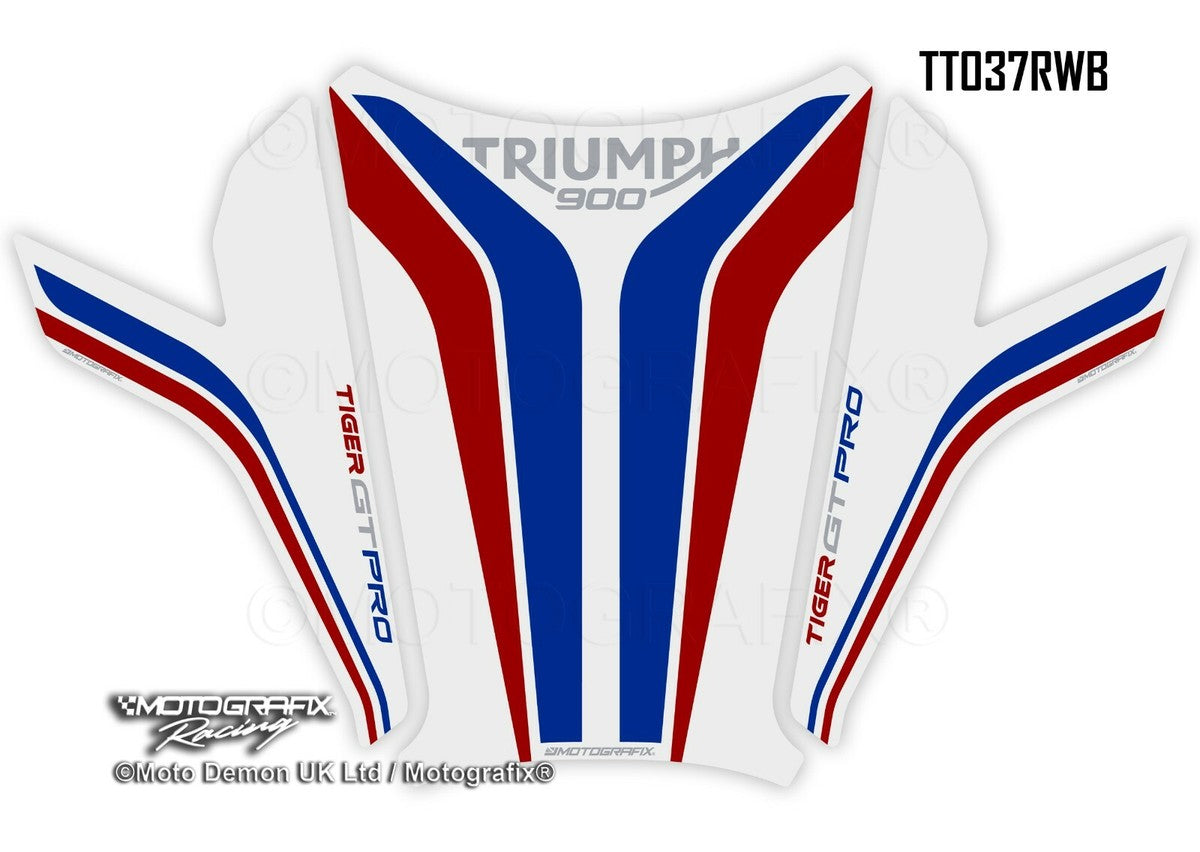 Triumph Tiger 900 2020 - 2021 Motorcycle Tank Pad Protector Motografix 3D Gel TT038RWB