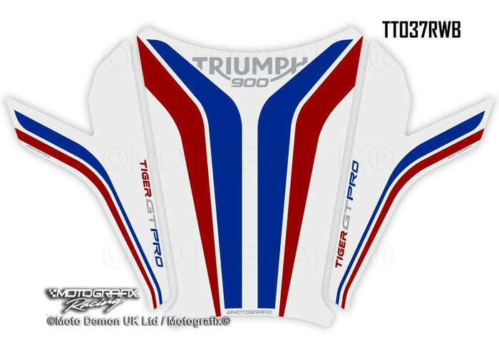 Triumph Tiger 900 2020 - 2021 Motorcycle Tank Pad Protector Motografix 3D Gel TT038RWB