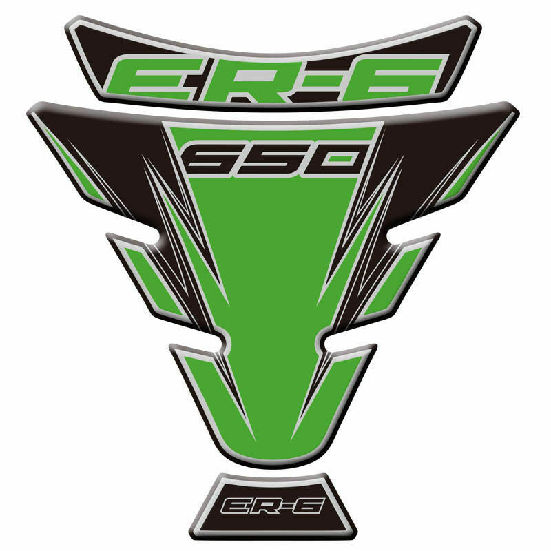 Kawasaki ER6 F / N EX650 2006 - 14 Green Motorcycle Tank Pad Protector Motografix 3D Gel TK017G