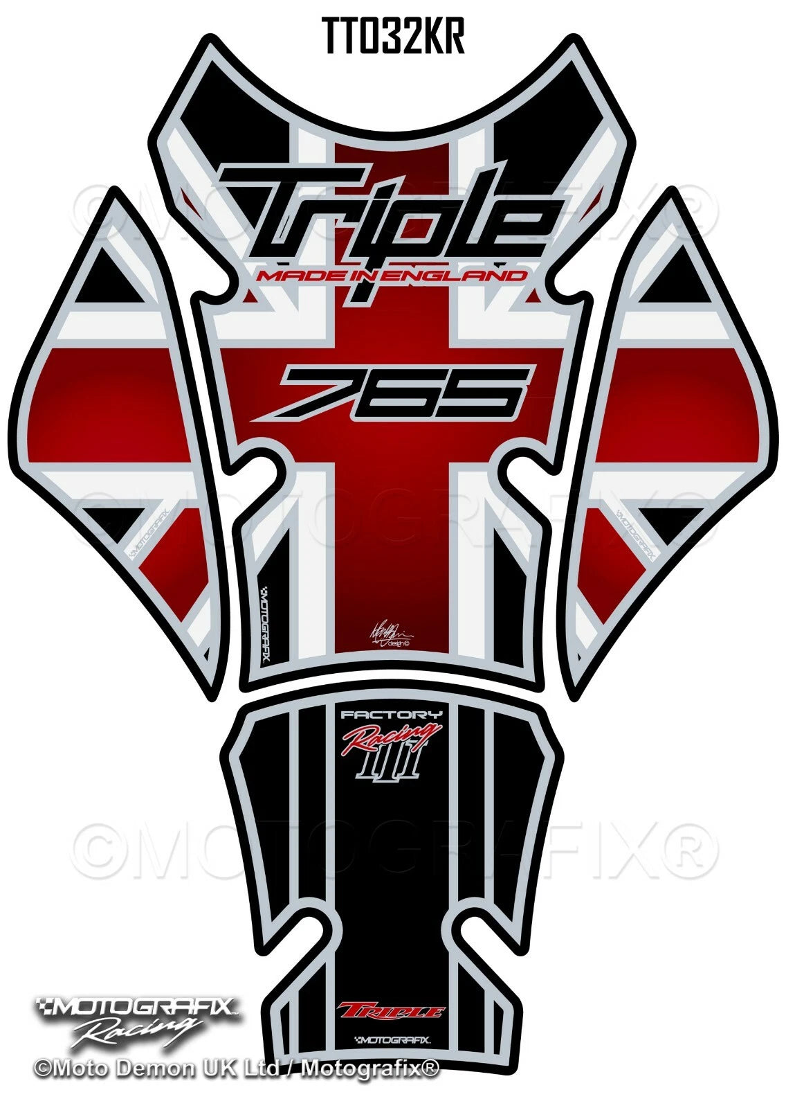 Triumph Street Triple 765 2017 18 19 Motorcycle Tank Pad Protector Motografix