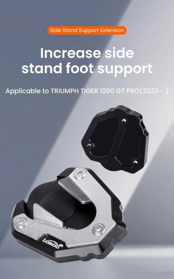 TRIUMPH Tiger 1200 GT PRO Side Stand Support Extension,Bottom Anti Slip Design
