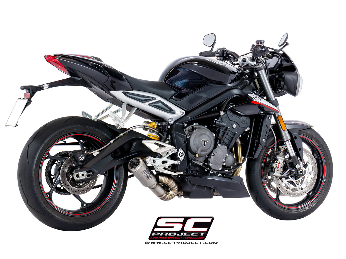 CR-T titanium exhaust, with welded sector link pipe STREET TRIPLE 765 (2017 – 2019) – S – R – RS