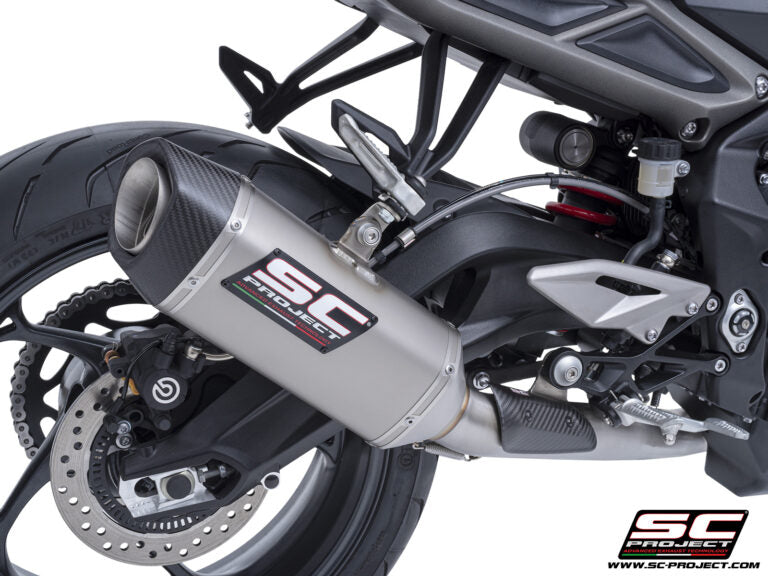 Sc Project SC1-S Titanium exhaust 3-1 Stainless Steel full System for Street Triple 765 R-RS-R A2 (2024-2025)