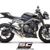 SC Project S1 Titanium Welded Sector Link Pipe Exhaust For TRIUMPH STREET TRIPLE 765 S-R-RS (2020 Onwards)