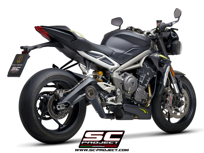 SC Project S1 Titanium Matt Black Exhaust for Triumph Street Triple 765 – RS (2017-19)