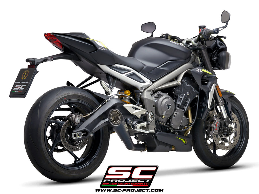 SC Project S1 Titanium Matt Black Exhaust for Triumph Street Triple 765 – RS (2017-19)