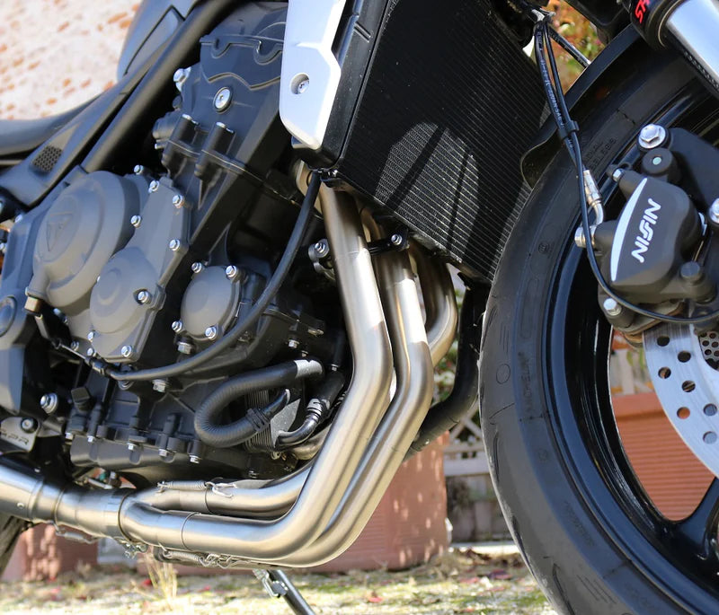 E5.T.94.CAT.M3.TN | G.P.R EXHAUST | TRIUMPH TRIDENT 660 2021-2024, M3 TITANIUM NATURAL, HOMOLOGATED LEGAL FULL SYSTEM EXHAUST, INCLUDING REMOVABLE DB KILLER AND CATALYST