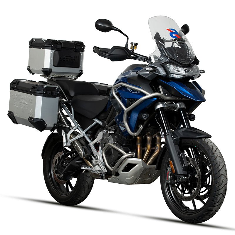 11.6.01921.002.01 | Loboo | Triumph Tiger 1200 GT PRO Side Case Rack | LOBOO JP921B | Fits P45L P45R P37L P37R C45L C45R & Wanderer BCB4040TBK