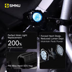 SMNU | SMNU Front Motorcycle Auxiliary LED Headlights Fog Lights IP67 Waterproof Long Range Dual Color High/Low Beam Spotlights 12-85V