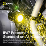 SMNU | SMNU Front Motorcycle Auxiliary LED Headlights Fog Lights IP67 Waterproof Long Range Dual Color High/Low Beam Spotlights 12-85V