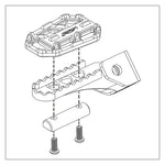 LOBOO Wide Foot Peg Enlargers for BMW R1300GS, R1250GS & F750GS | CNC Aluminum Footrest Extension