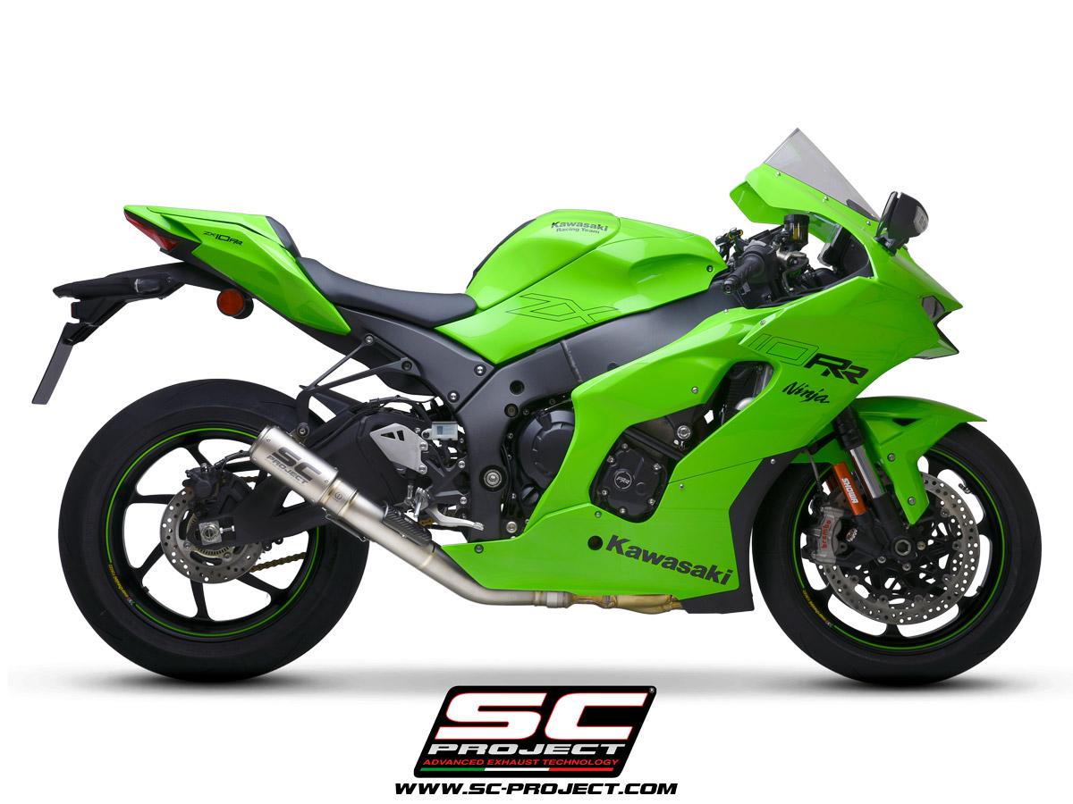 KAWASAKI NINJA ZX-10R/RR (21-24) SC CR-T Titanium De-Cat Pipe