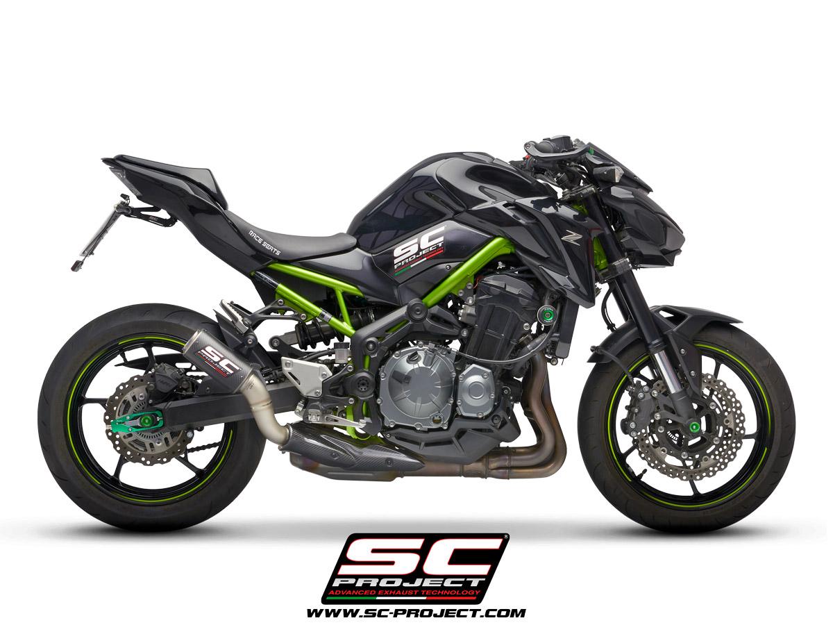 KAWASAKI Z 900 (2017 – 2019) – EURO 4 CR-T Carbon Fiber Muffler, Carbon Protection NOT INCLUDED