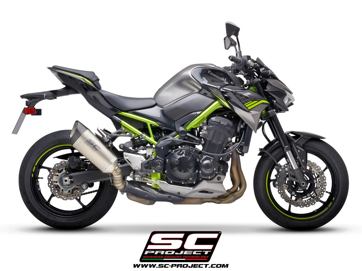 KAWASAKI Z 900 (2020) – EURO 4 SC1-R Titanium Muffler, with carbon fiber end cap