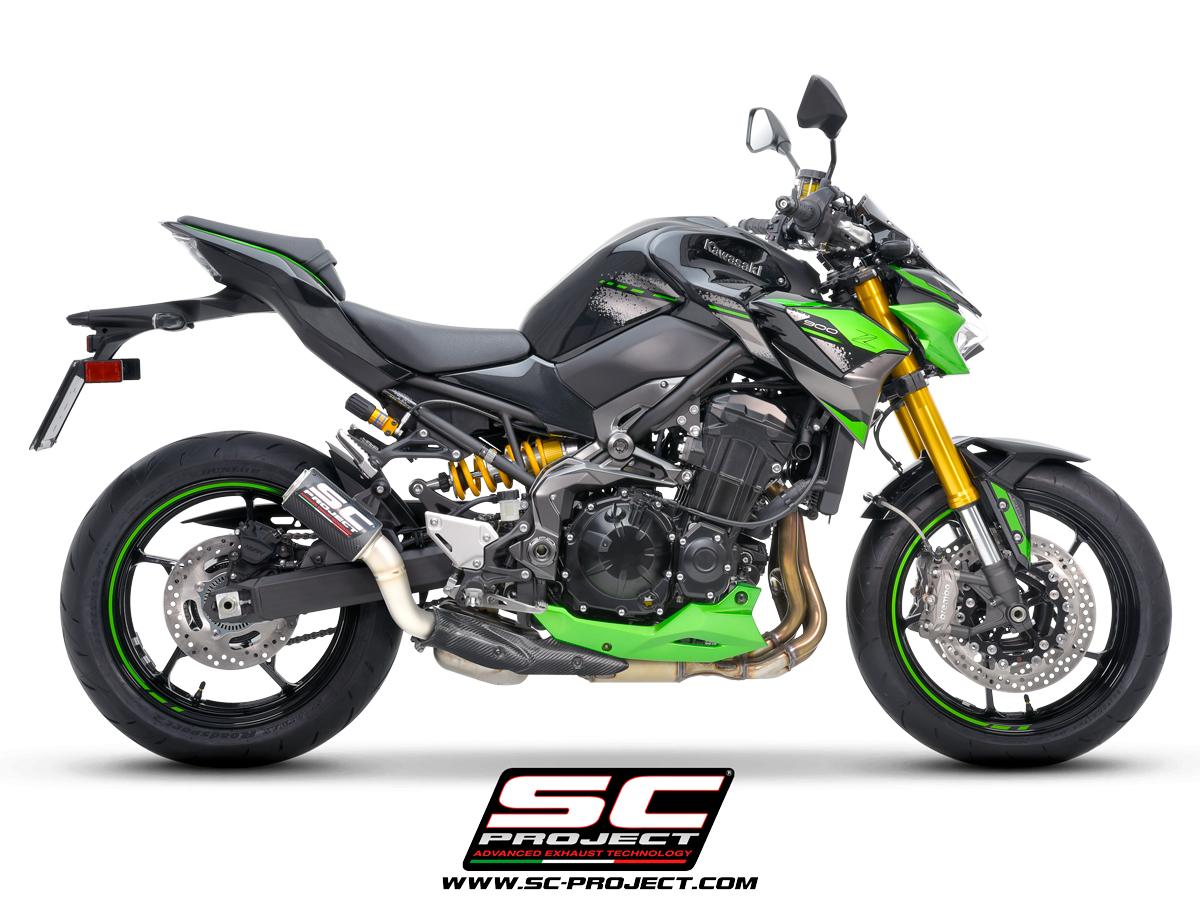 KAWASAKI Z 900 (2020-2023) – EURO 5 CR-T Carbon Fiber Muffler, Carbon Protection INCLUDED