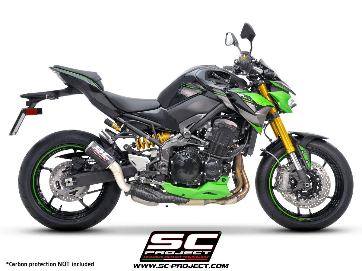 KAWASAKI Z 900 (2020-2023) – EURO 5 CR-T Carbon Fiber Muffler, Carbon Protection NOT INCLUDED